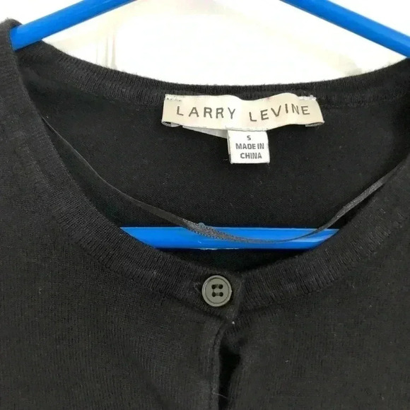 Larry Levine Black Cardigan 3/4 Sleeves Sz Small - Picture 6 of 14